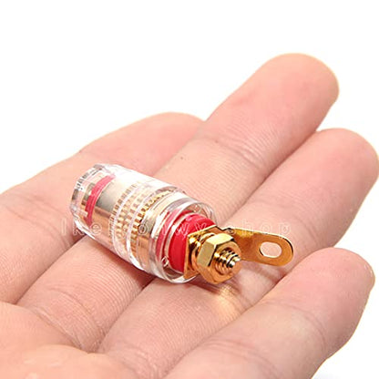 Speaker Binding Post Copper Plug Sockets 4Mm Binding Post Amplifier Speaker Terminal Connector (lkelyonewy®)