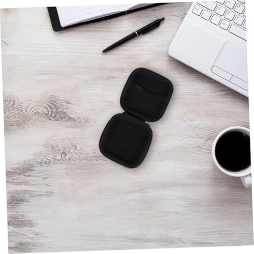 NUOBESTY Portable Mini Eva Headphone Storage Case with Soft Lining and Mesh Pocket Water Resistant Hard Carrying Pouch for Earphones USB Cables and Small Accessories Compact Travel