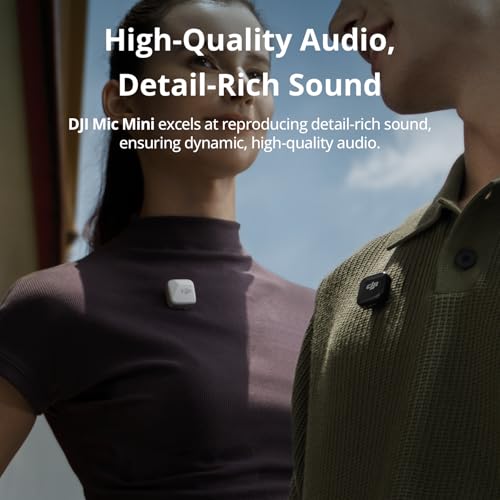 DJI Mic Mini Transmitter (Infinity Black), Ultralight, Detail-Rich Audio | DJI OsmoAudio, Noise Cancelling, Wireless Microphone for Camera/iPhone/Android, Vlog, Streaming - style: Mic Mini Transmitter (Infinity Black)