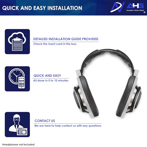 AHG Premium HD 8XX / HD 800S / HD 800 Ear Pads Cushions and Headband Compatible with Sennheiser HD800 / Sennheiser HD800S and Drop HD 8XX Headphones. Perforated Sheepskin/High-Density Foam/Durable