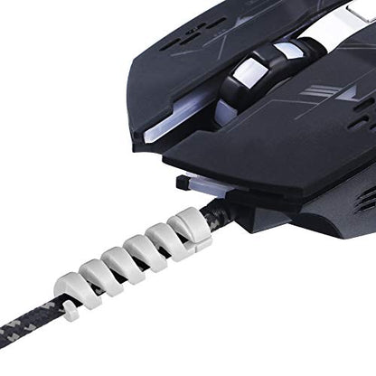 24 Pcs Jetec Charger Cable Protector, Spiral USB Wire Protector,Grey - color: Grey