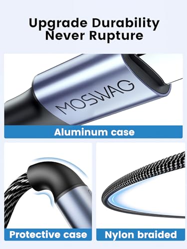 MOSWAG USB C to 3.5mm Stereo Audio Cable 9.84FT/3M, USB C to 3.5mm Audio Stereo Cord for Car Headphone Aux Cable Compatible with iPhone 17 16 Pro Max, Galaxy S25 S24 S23 Ultra iPad Pro Air Pixel 9 8 - size: 9.84FT/3M