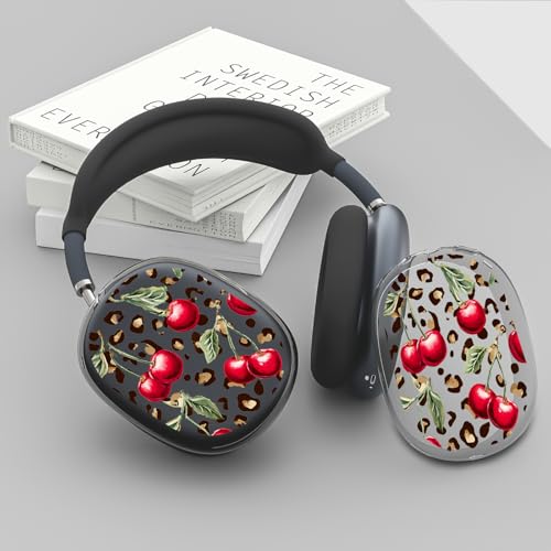 Joyland 3 in 1 Case for AirPods Max Headphones,Anti-Scratch Ear Pad Covers/Ear Cups,Leopard Print Soft TPU Ear Cups Cover for AirPods Max (2020 Lightning/2024 USB-C)-Clear Black - color: B-Leopard Print