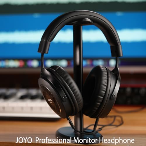 JOYO Wired Studio Monitor Headphones Semi-Open 50mm Drivers Over-Ear | Flat 15Hz-28kHz Response, 3.5mm and 6.35mm Adapter for home studio, mixing (JMH-03) - color: Natural, style: Professional Monitor