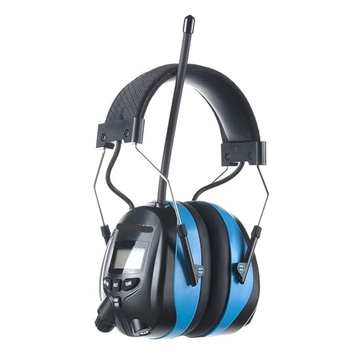 Over Ear Headphones, Equipment with Digital Display Screen | 25dB sound adjustment layout, soft inner cushion for daily wearing(Light Blue) - color: Light Blue