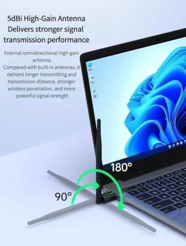 Network Adapter, Wireless Network Card, AX900 Bluetooth & Wi-Fi 2-in-1 Wi-Fi 6 Dual-Band USB Gigabit 5G Transmitter and Receiver Supporting Wi-Fi 6(AX 300Mbps) - color: AX 300Mbps