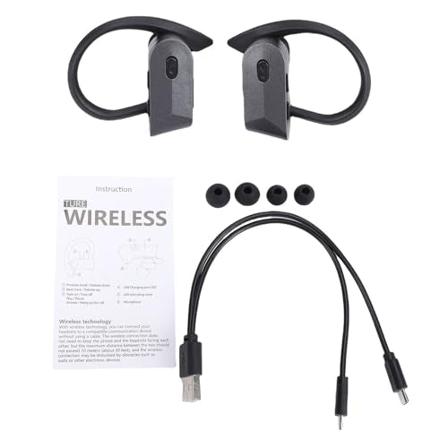 SUNGOOYUE Wireless Earbuds, 5.4 Water Proof Silicone Stereo Sound Over Ear Buds for Running Workout Sports