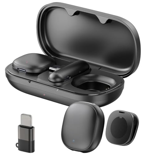 Wireless Lavalier Microphones for iPhone 17 with AI Noise Filter