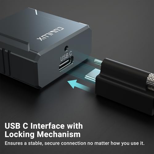 Cubilux HC-4 USB to 4.4mm DAC Headphone Amp, 384KHz/32-bit Hi-Res Portable Balanced DAC with Pentaconn Output & 3.5mm MIC Jack, HiFi Audio Dongle for PC, Laptop, Phone, IEMs & Gaming