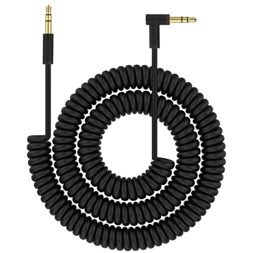 Alitutumao Coiled Audio Cable Compatible with Beats Studio 2/3, Solo 4/3/2, Pro – 3.5mm to 3.5mm Aux Headphone Extension Cord (2-9FT)