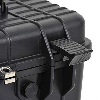 MEIJIA All Weather Waterproof Hard Camera Case With Customized Fit Foam Included, Elegant Black,Fit for Drones,camera,lens,16.26x8.66x13.39inches - size: 16.26"x8.66"x13.39"