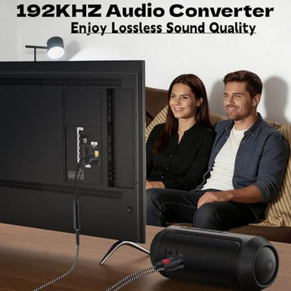 192KHz DAC Optical to Dual XLR Converter,Optical Audio Cable to Unbalanced Male XLR Audio Cord Adapter,Digital to Analog Audio Converter for HDTV,DVD,Set-top Boxes(O-ptical to XL R Only)-2.9FT - size: 2.9FT