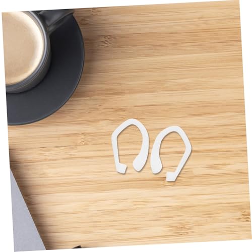 TEHAUX 1pair Silicone Anti-Slip Ear Hooks for Earbuds Comfortable Fit for Running Jogging Cycling and Gym Use Compatible Earphones