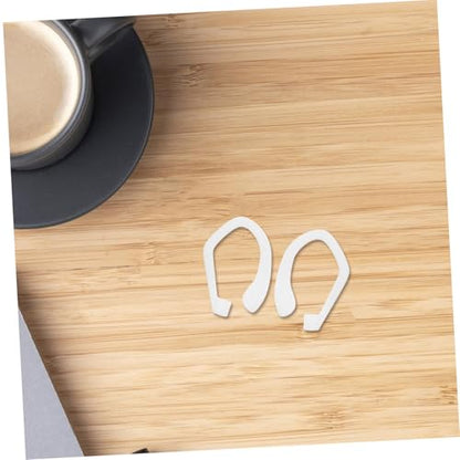 TEHAUX 1pair Silicone Anti-Slip Ear Hooks for Earbuds Comfortable Fit for Running Jogging Cycling and Gym Use Compatible Earphones