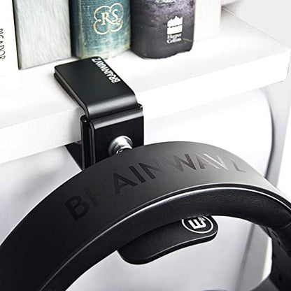 BRAINWAVZ Hengja - The Desk Headphone Stand Hanger Mount, All Metal, Rotatable Mount, PC & Gaming Headset Holder