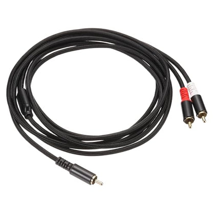 DMiotech RCA Y Cable 10ft, 1 RCA Male to 2 RCA Male Y Splitter Stereo Audio Subwoofer Cable for Home Theater, HDTV, Speakers, Hi-Fi Systems, Amplifiers - size: 10ft