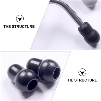GLEAVI 12 Pcs Replacement Earplugs, Silicone Eartips Earpieces, Black Snap Tight Soft-Sealing Ear-Tips for 5MM - color: Black
