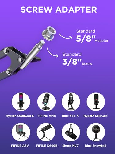 InnoGear Mic Stand Boom Arm Microphone Stand Desk for Blue Yeti Quadcast - size: Medium