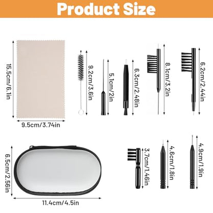 10 Pcs Hearing Aid Cleaning Kit, Hearing Amplifier Brush Tools | Headphones Cleaner Brush Kits, with Case and Cloth
