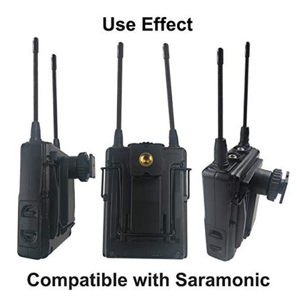 Hot Shoe Mount Adapter and Holder Belt Clip Compatible for S Ony, for Saramonic, for Boya Wireless Microphone fixe to DSLR Camera, Video Camera