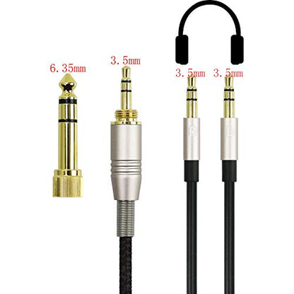 NewFantasia Replacement Audio Cable Compatible with Hifiman Sundara, Arya, Ananda Headphones 3.5mm and 6.35mm to Dual 3.5mm Connector Jack Male Cord 3.1meters/10ft - size: 3.1 m