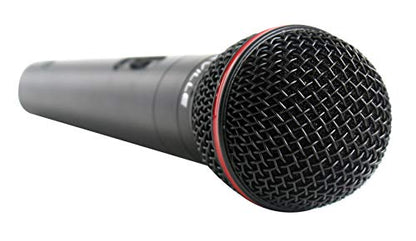 Rockville RMIC-SR Handheld Wired Dynamic Microphone for DJ/Vocal/Recording | Includes 2 OFC Cables (XLR-XLR/XLR-1/4"), Carry Case, Mic Clip, Neodymium, Uni-Directional, Metal Body, M-56