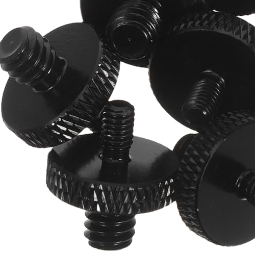 Happyyami 8pcs Male to Male Thread Adapter Screws for Mic Stand Camera Mount Tripod High-Strength Metal Mic Adapter Nut for Secure and Recording Setup