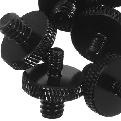 Happyyami 8pcs Male to Male Thread Adapter Screws for Mic Stand Camera Mount Tripod High-Strength Metal Mic Adapter Nut for Secure and Recording Setup