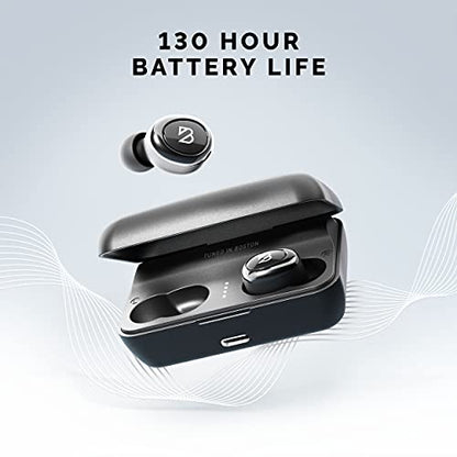 Back Bay Audio Sweatproof Wireless Bluetooth Earbuds,130 Hour Battery Life | Wireless Earbdus for iPhone, Android, Mini Charging Case, TWS Headphones with Microphone, Gift for Runners
