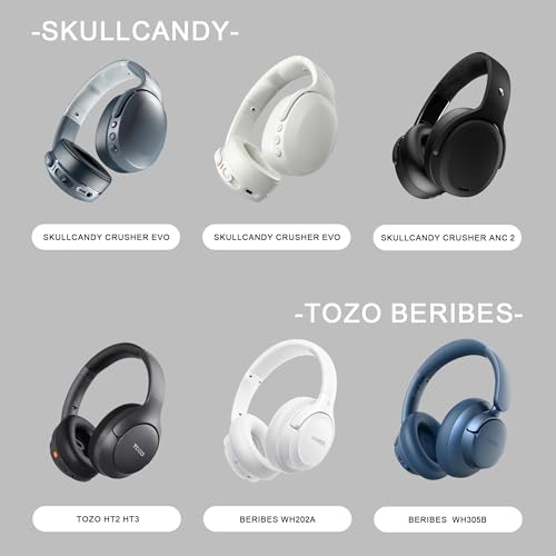 Headphone Case for BERIBES WH202A/305B, Skullcandy Crusher Evo/ANC 2, TOZO - color: black