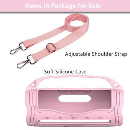 Silicone Cover Case for JBL Flip 7 Portable Bluetooth Speaker - color: Pink