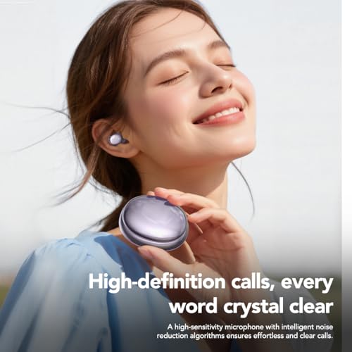 MS216 Sleep Earbuds Bluetooth 6.0 in Ear Light-Weight Headphones, Mini Sleep Headphones Small Design for Side Sleepers, Ear Buds for Sleeping, Blocks Snoring Noise, 60H Battery, HD Calls, Black