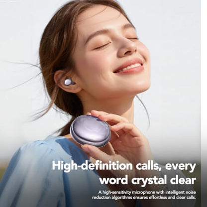 MS216 Sleep Earbuds Bluetooth 6.0 in Ear Light-Weight Headphones, Mini Sleep Headphones Small Design for Side Sleepers, Ear Buds for Sleeping, Blocks Snoring Noise, 60H Battery, HD Calls, Black