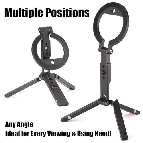 Magnetic Tripod Stand for iPhone - 1/4" Screw Coldshoe & Rail Hook (Black) | Aluminium,Ultra-Compact,Strong Magnetic Table Tripod,for iPhone Series Magasfe Cases Quick Attach