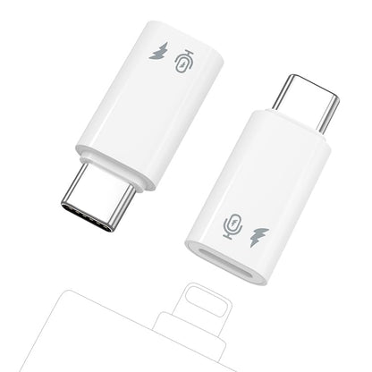 MoKo Lightning to USB C Microphone Adapter 2 Pack | Not for Headphone/Data Transfer, for Wireless Lavalier Microphone, for iPhone 17 Air 16 15 Pro Max Plus, iPad