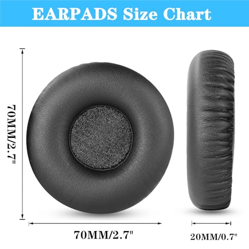 Replacement Ear Pads Cushions for Sony WH-CH510 Headphones | Earmuffs with Protein Leather, Noise Isolation Foam Accessories- Black