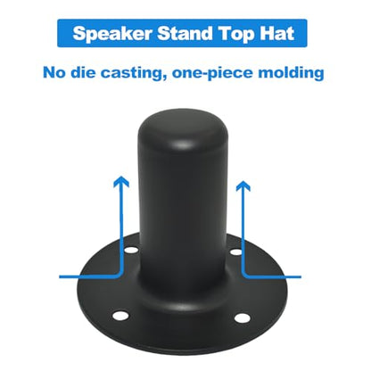 Speaker Stand Top Hat, 4.13"x3.29", All Metal, 2 Packs