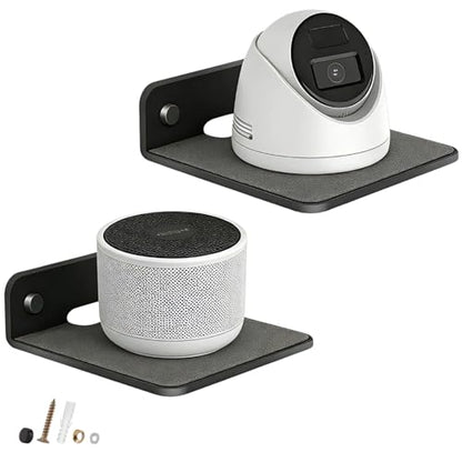 Small Shelf for Wall, Metal Floating Shelf for Bluetooth Speakers, 2 Pack, - size: 6.1 x 5.12 inch