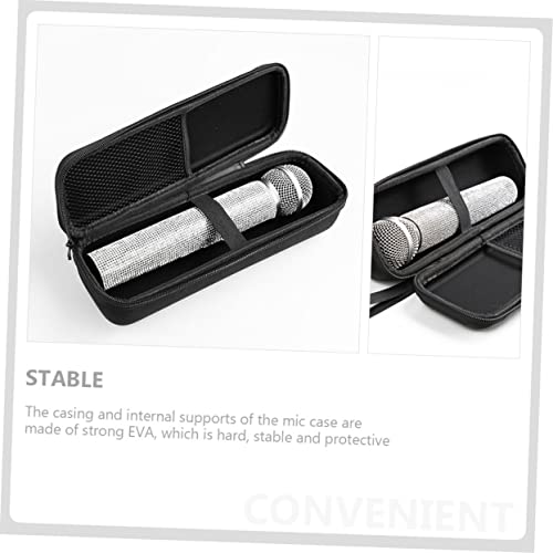 Toddmomy Microphone Case Padded Bag for Mic Storage Lightweight Compact Travel Microphone Pouch Business Trip Mic Holder Zipper Mesh Pocket for Accessories