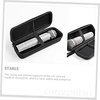 Toddmomy Microphone Case Padded Bag for Mic Storage Lightweight Compact Travel Microphone Pouch Business Trip Mic Holder Zipper Mesh Pocket for Accessories