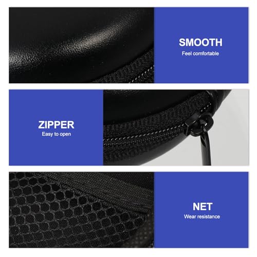 Earphone Storage Bags, PU EVA Headset Cases Waterproof 2 Pcs
