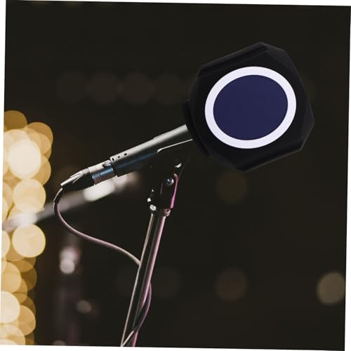 UPKOCH Portable Microphone Isolation Booth Condenser Microphone Cover Soundproof Pop Filter Shield Wind Noise Reduction Karaoke Mic Baffle