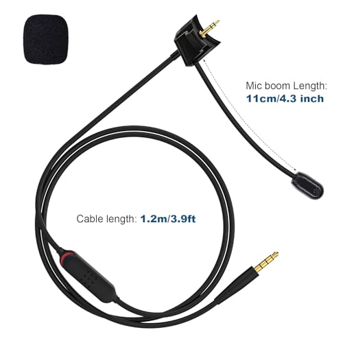 QC35 II Microphone Replacement Compatible with Bose QuietComfort 35 II QC35 II Quiet Comfort 35 QC35 Headphones, Boom Gaming Mic with Mute Switch for PS4, PS5, Xbox One Controller, PC