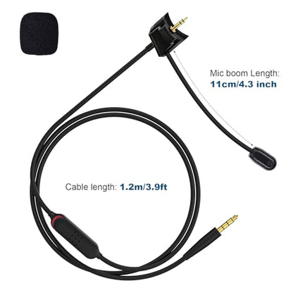 QC35 II Microphone Replacement Compatible with Bose QuietComfort 35 II QC35 II Quiet Comfort 35 QC35 Headphones, Boom Gaming Mic with Mute Switch for PS4, PS5, Xbox One Controller, PC