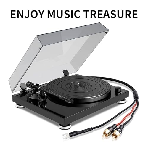Phono Cable with Ground 6.56ft - RCA/Turntable Cable with Ground - size: 6.56ft/2m