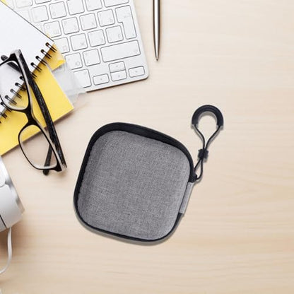 HEMOTON Portable Earbud Case with Zipper Design for Earphones and Small Items, Lightweight Oxford Cloth and Eva Material Travel Organizer Bag Suitable for Office and Travel Use