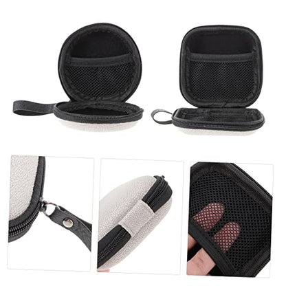 NUOBESTY 2pcs Earphone Case Zipper Storage Bag Headphone Pouch for Cables and Accessories Portable Hard Disk Pouch for Earbuds and Chargers Compact Organizer for Travel
