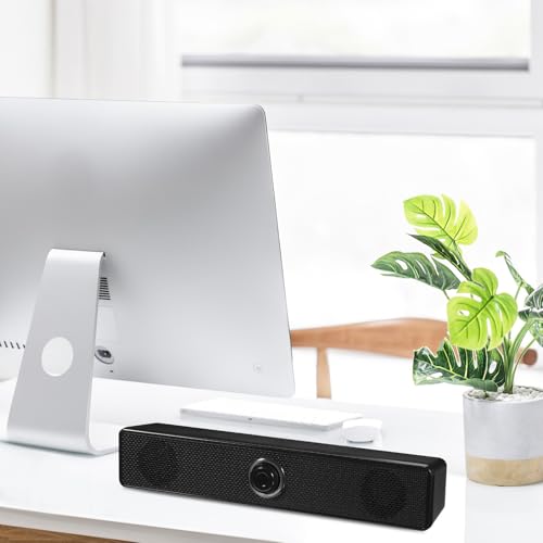 Wired Soundbar for Computer and Tablet with LED Lighting, Plastic Desktop Speaker System with Wide Compatibility, Home Speaker for Enhanced Audio Experience