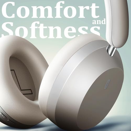 Wentronic Y04 Bluetooth Headphones Active Noise Cancelling Wireless Over Ear Headsets 48 Hours Playtime High Sound Quality Foldable Earphones with Soft Ear Cushion for Travel - Starlight - color: Starlight