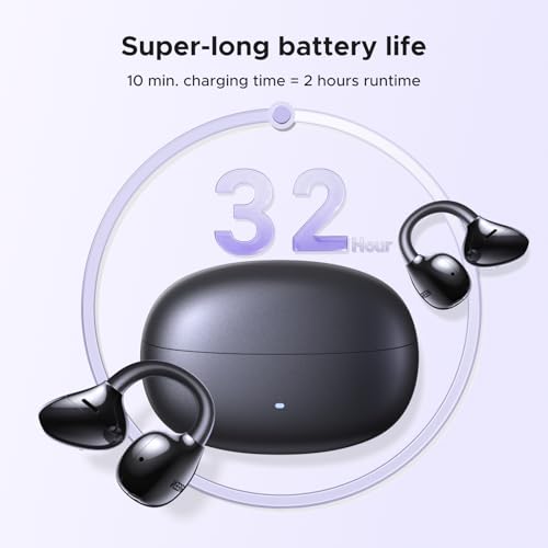 UGREEN ClipBuds Pro Open Ear Earbuds ANC Clip-on Wireless Headphones | Hi-Res LDAC, Adaptive ANC, Spatial Audio, Bluetooth 6.0, 6 Mic, Dual Connect, 32H Playtime, Titanium Wire, IPX5 Waterproof
